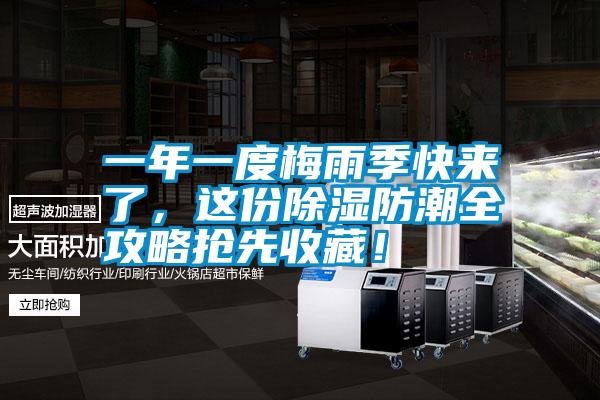 一年一度梅雨季快來了,這份除濕防潮全攻略搶先收藏!