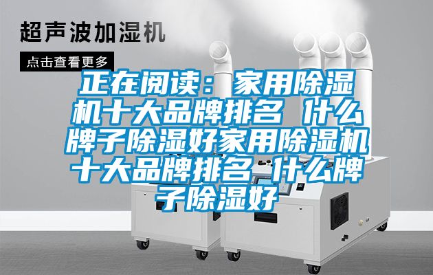 正在閱讀:家用除濕機十大品牌排名 什么牌子除濕好家用除濕機十大品牌排名 什么牌子除濕好